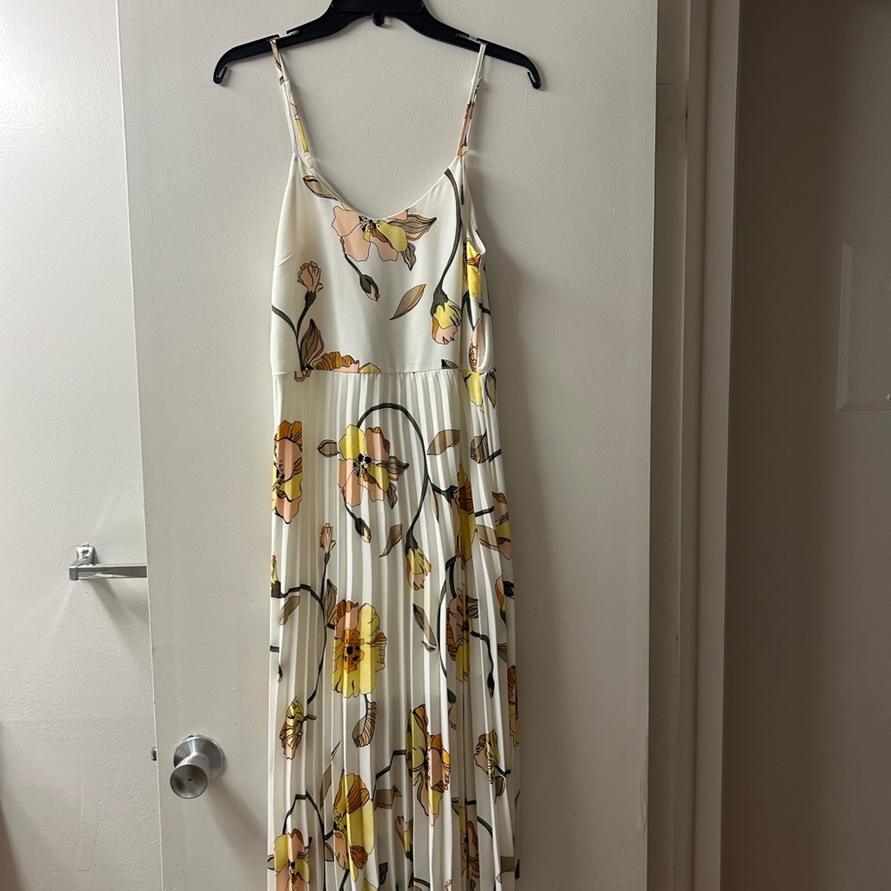 a new day Floral Pleated Maxi Dress - Cream